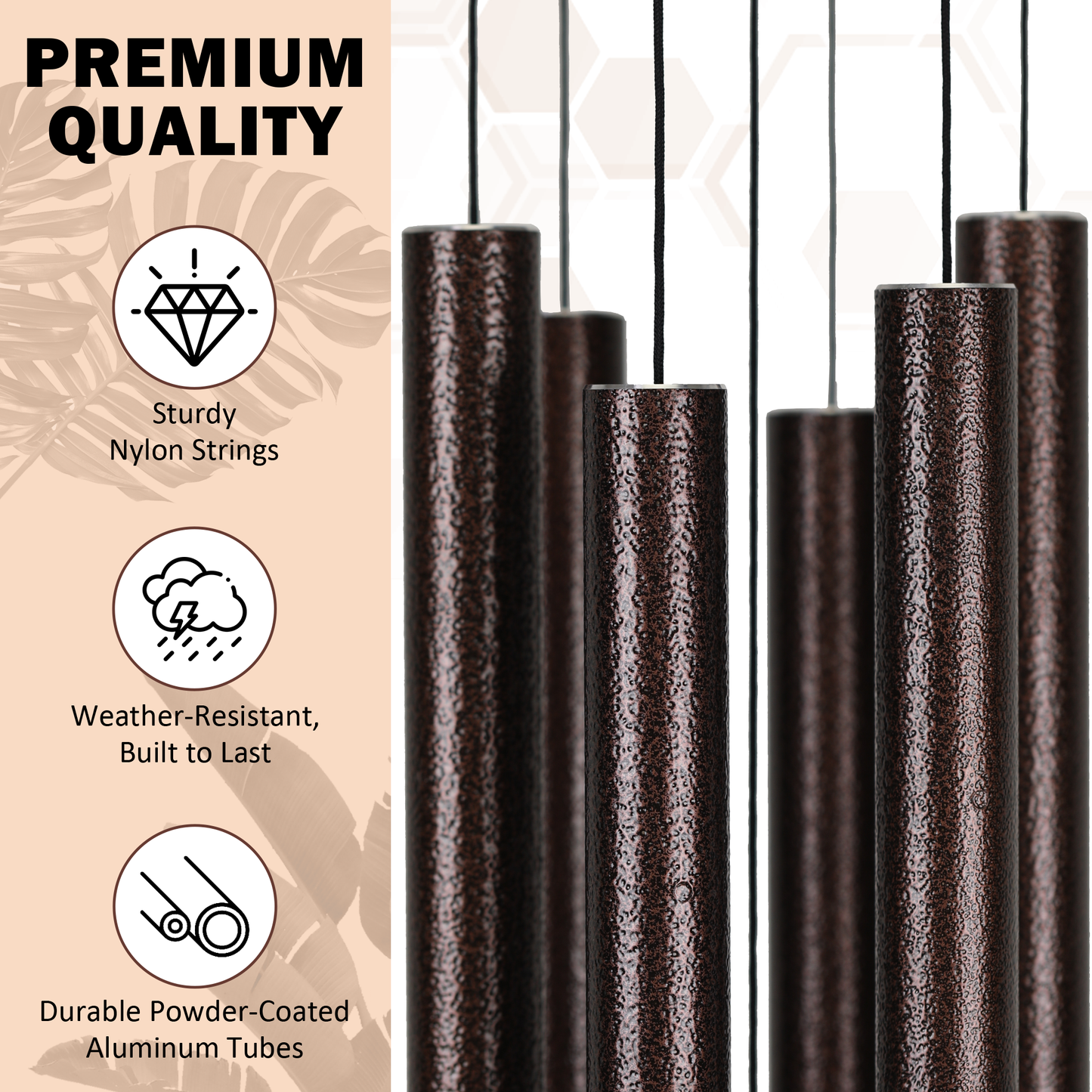 48 in Bronze Metal Ring Deep Tone Wind Chime