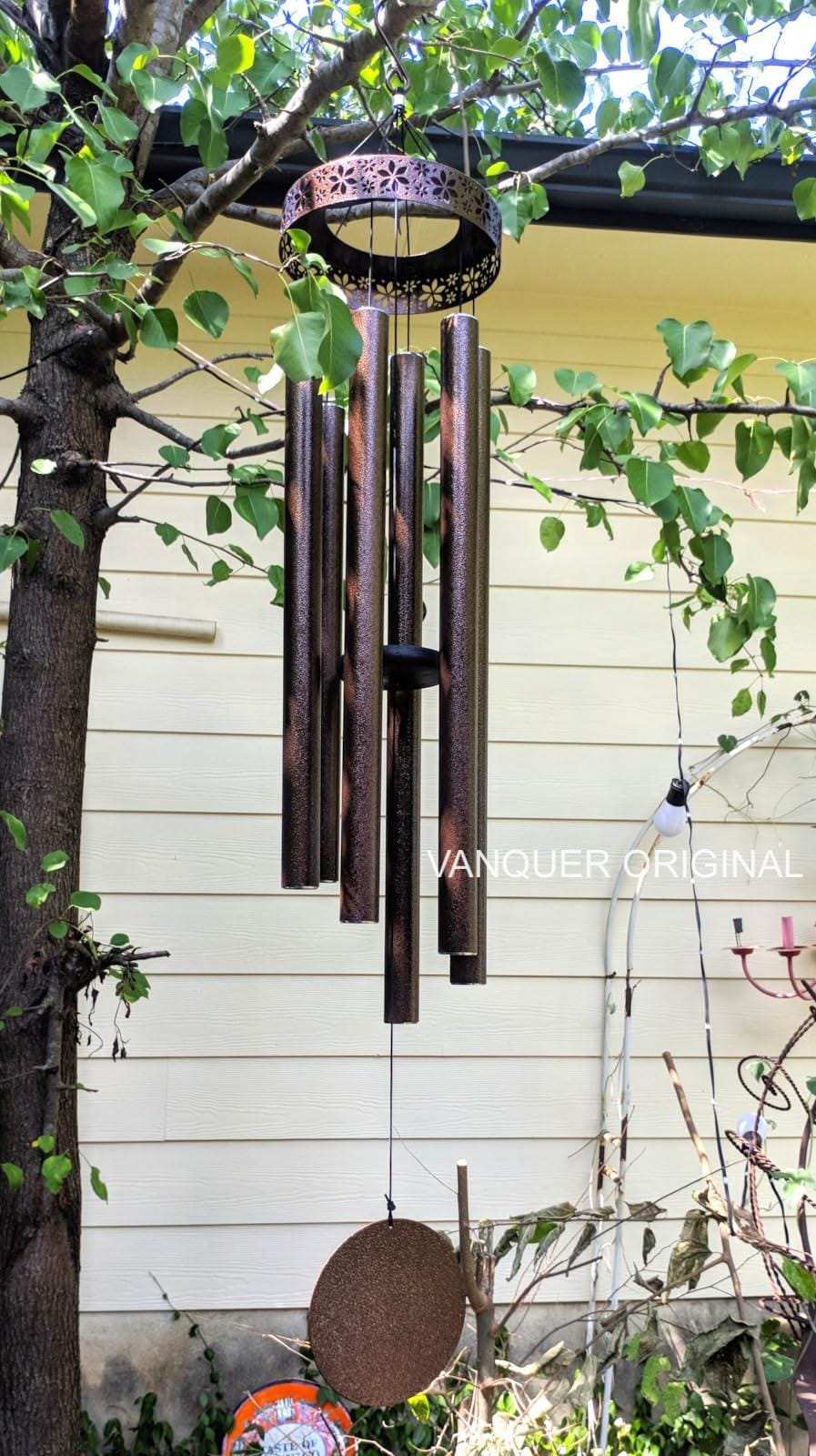 Hollow Aura Bronze Flower Deep Tone Wind Chime – 38, 48 & 58 in