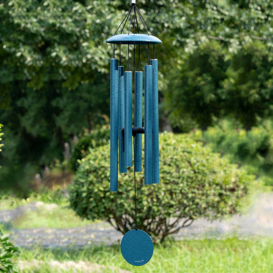38" Wind Chimes for Outside Deep Tone Pacific Blue