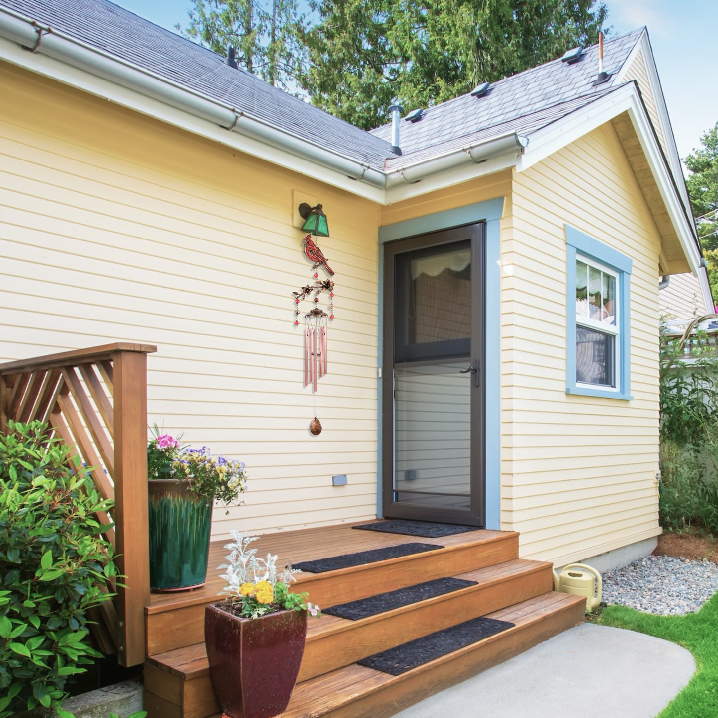 32"Cardinal Wind Chime, Memorial, Sympathy Gift, Yard Art Décor, mother's day gift