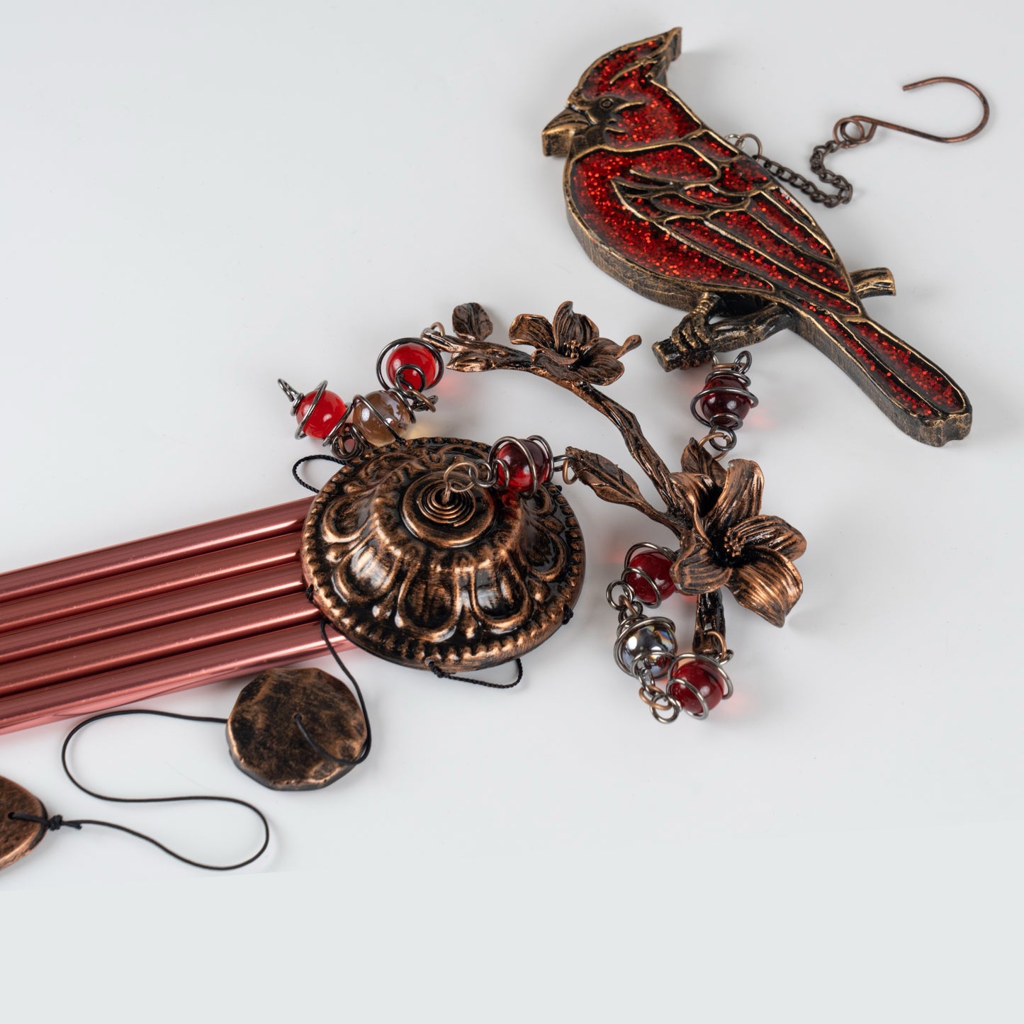 32"Cardinal Wind Chime, Memorial, Sympathy Gift, Yard Art Décor, mother's day gift