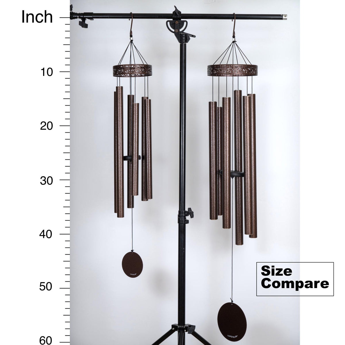 Hollow Aura Bronze Flower Deep Tone Wind Chime – 38, 48 & 58 in
