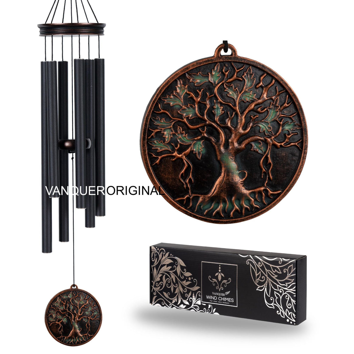 Tree of Life Vintage Wind Chime – 34 & 48 in