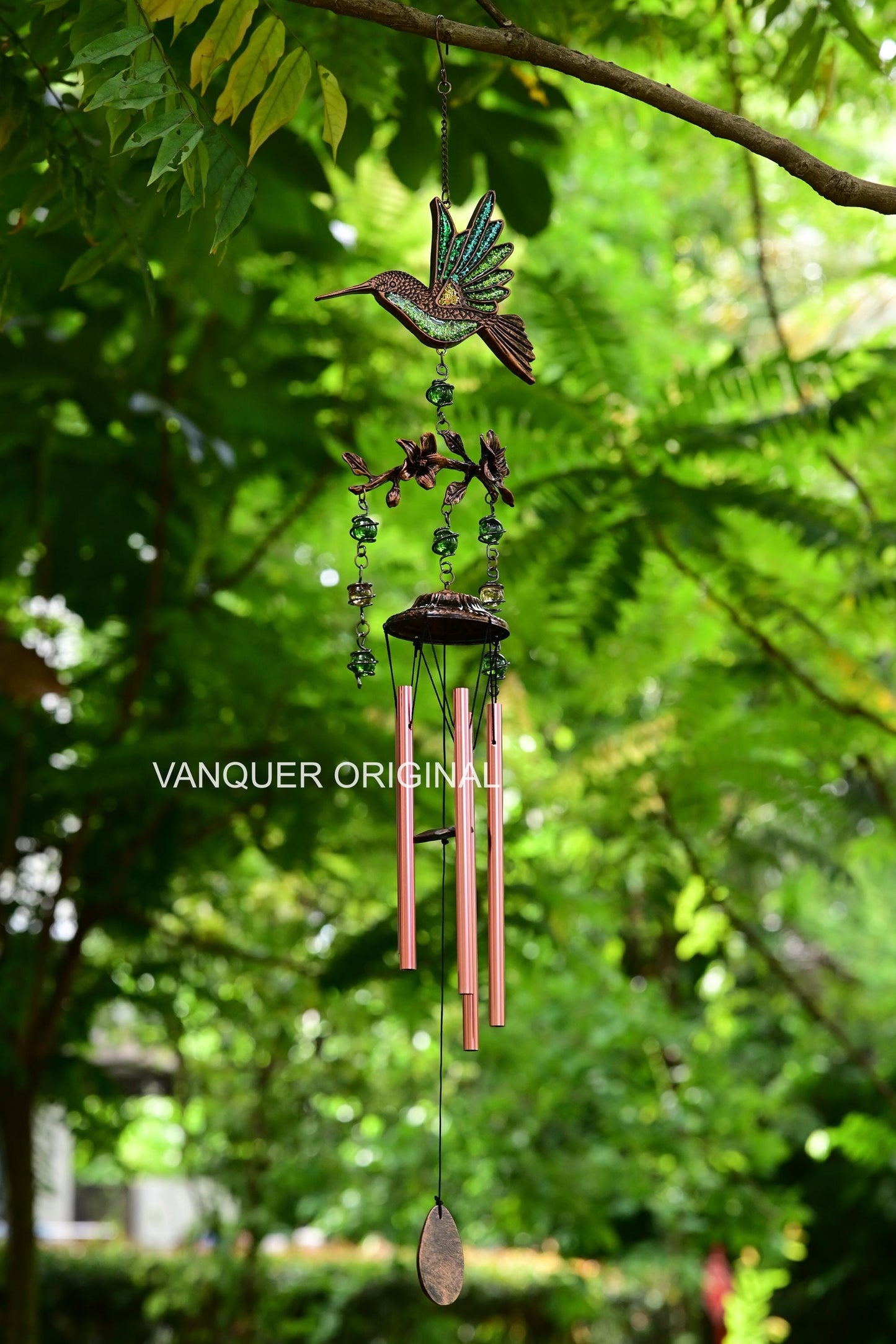 Hummingbird Wind Chimes for Outside | Bring Joy to Your Garden | Gift for Mom | 32" Outdoor Porch Patio Decor | Hummingbird Gifts for Women