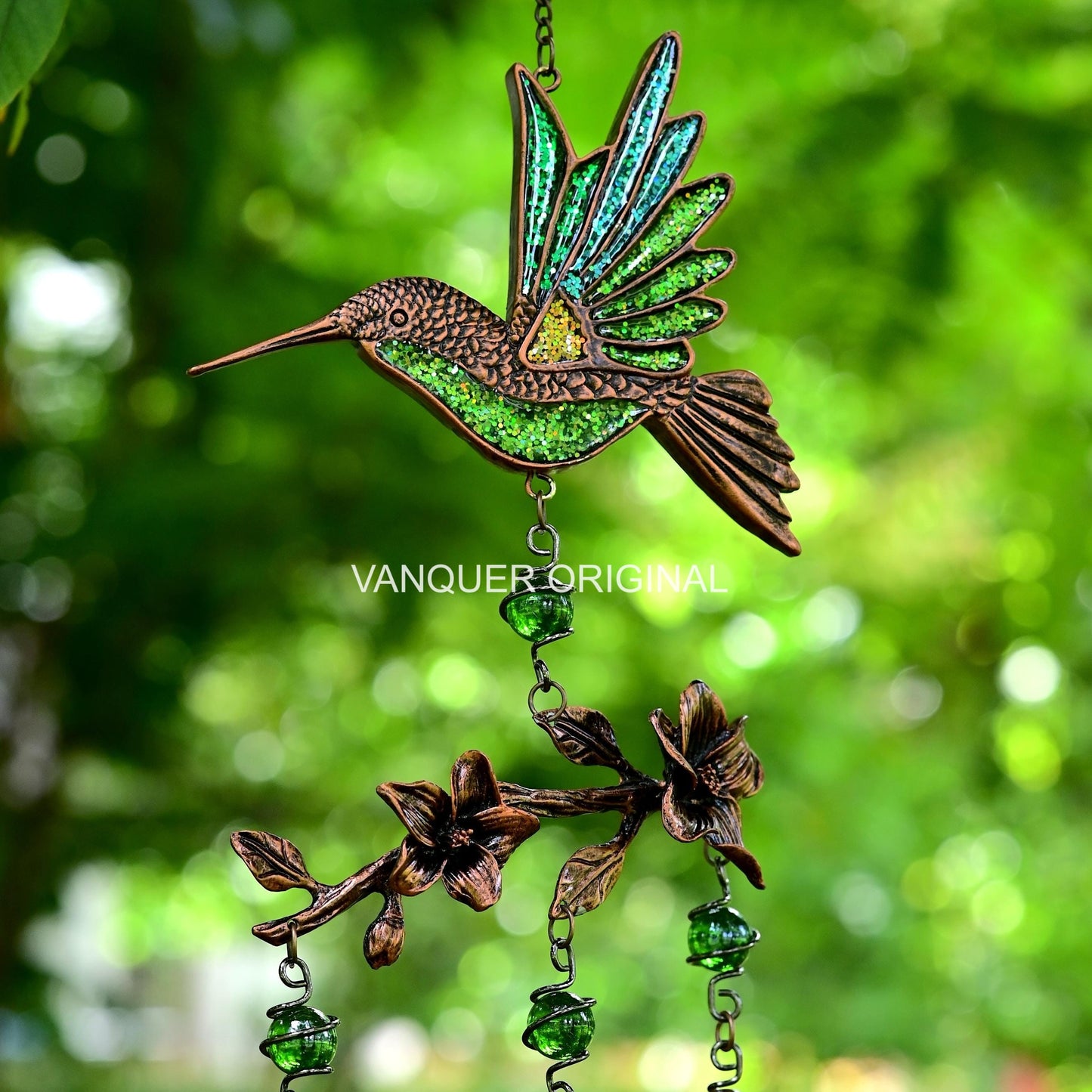 Hummingbird Wind Chimes for Outside | Bring Joy to Your Garden | Gift for Mom | 32" Outdoor Porch Patio Decor | Hummingbird Gifts for Women