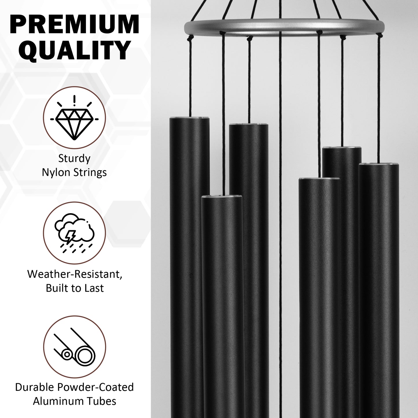 58'' Extra Large Wind Chimes for Outside Deep Tone