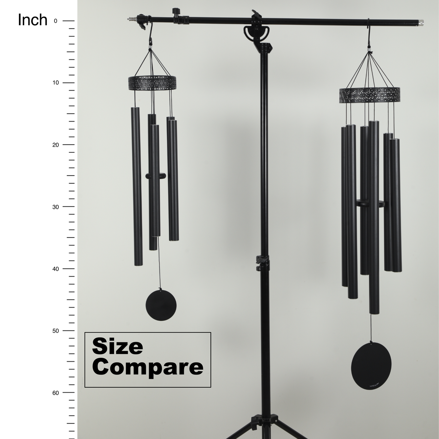 48'' Large Wind Chimes for Outside Deep Tone, Hollow Aura Designer Chimes