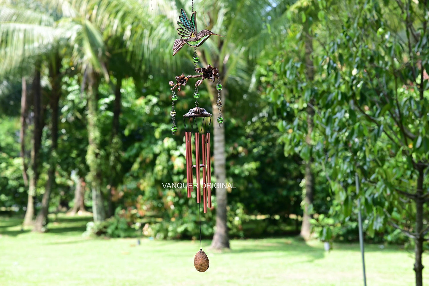 Hummingbird Wind Chimes for Outside | Bring Joy to Your Garden | Gift for Mom | 32" Outdoor Porch Patio Decor | Hummingbird Gifts for Women
