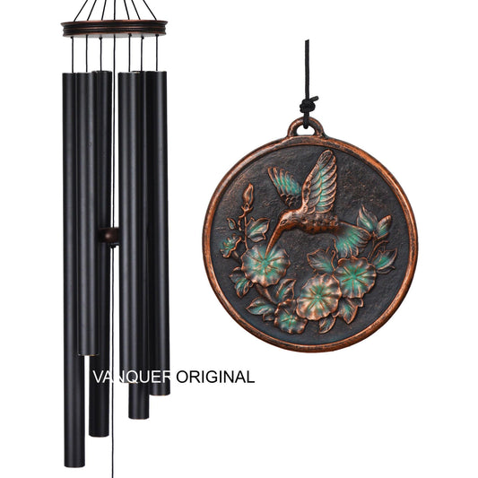 Hummingbird Medallion Deep Tone Wind Chime – 34 & 48 in
