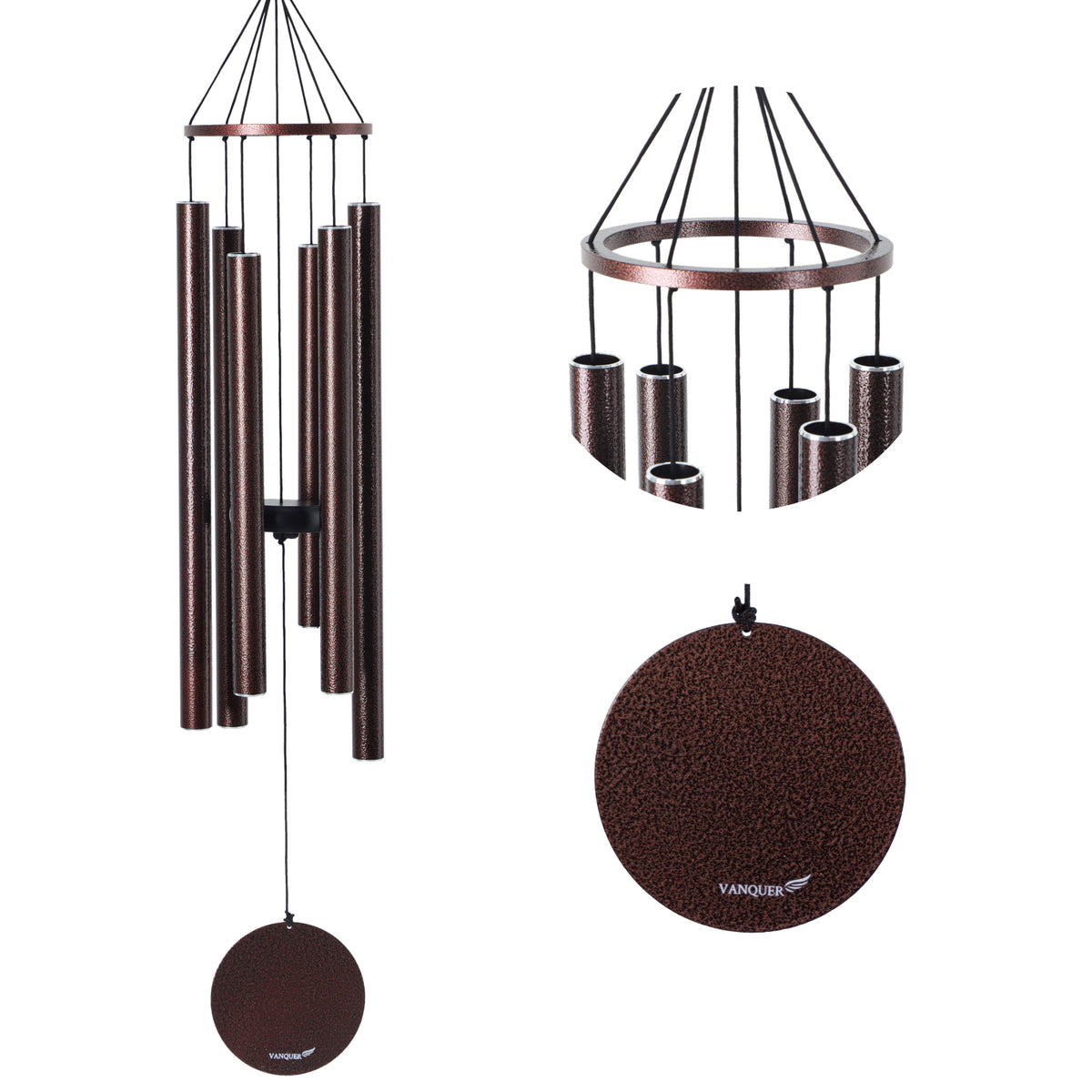 38 in Bronze Metal Ring Deep Tone Wind Chime