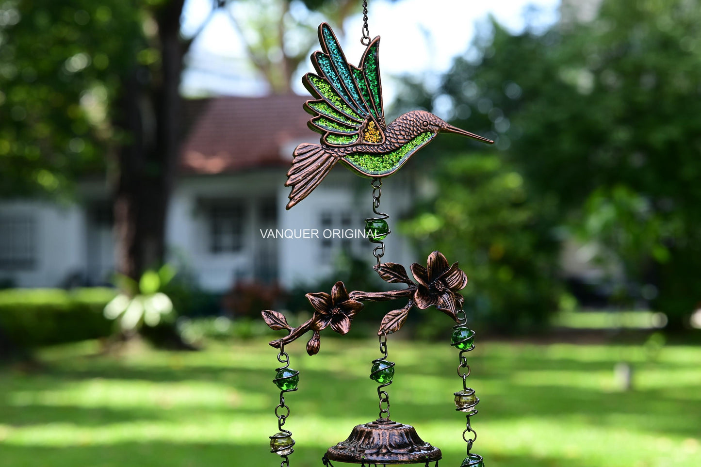 Hummingbird Wind Chimes for Outside | Bring Joy to Your Garden | Gift for Mom | 32" Outdoor Porch Patio Decor | Hummingbird Gifts for Women