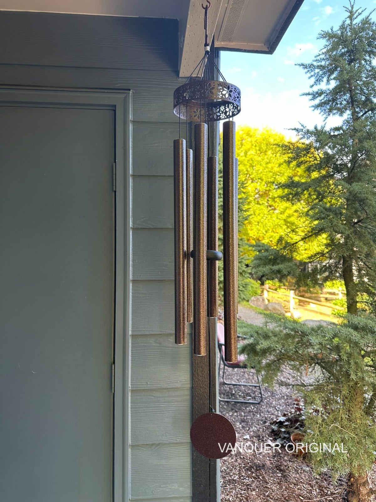 Hollow Aura Bronze Flower Deep Tone Wind Chime – 38, 48 & 58 in
