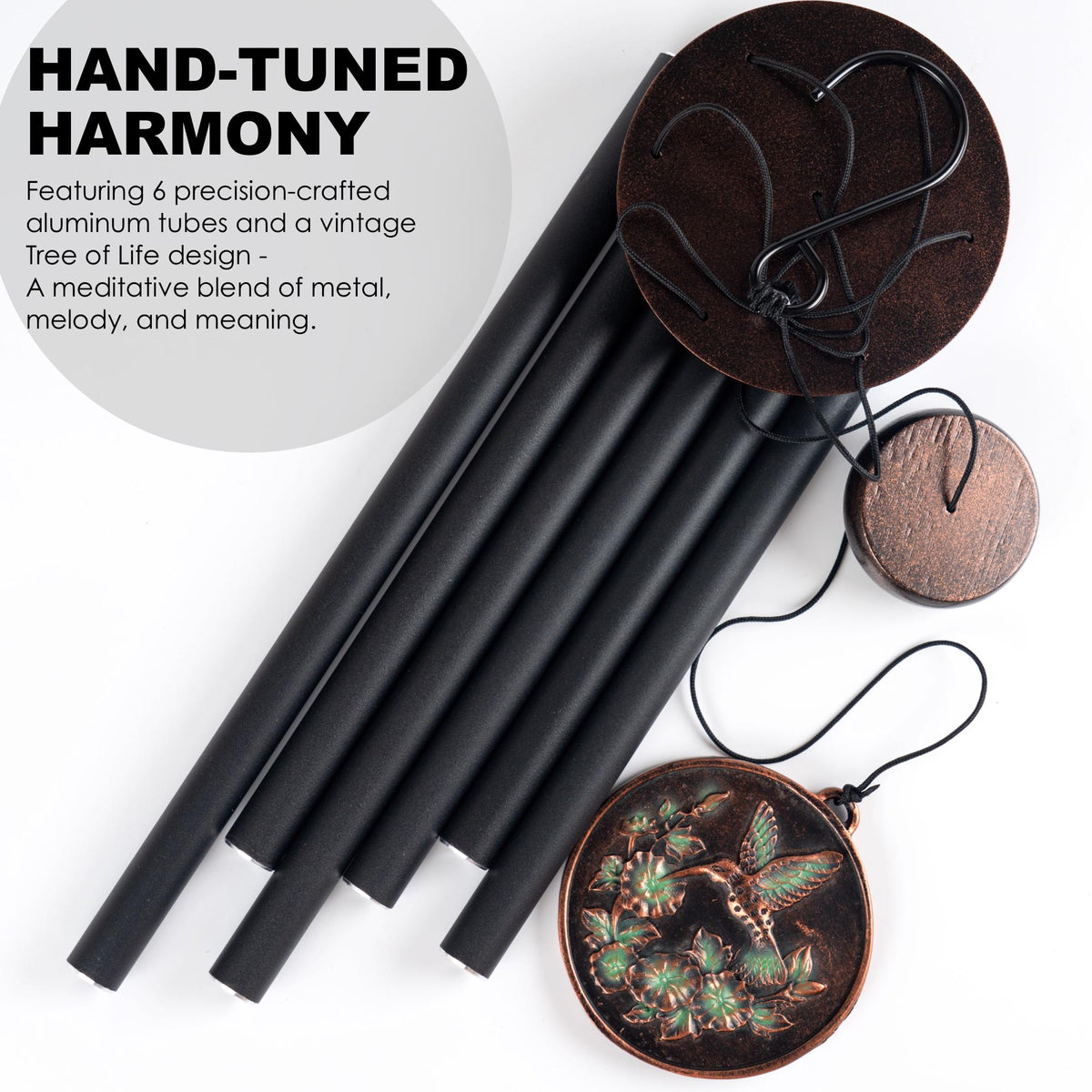 Large Wind Chimes for Outside Deep Tone 34"| 46'' Wind Chimes Outdoor ,Hummingbird Wind Chime,Sympathy Gift,Patio,Home Décor