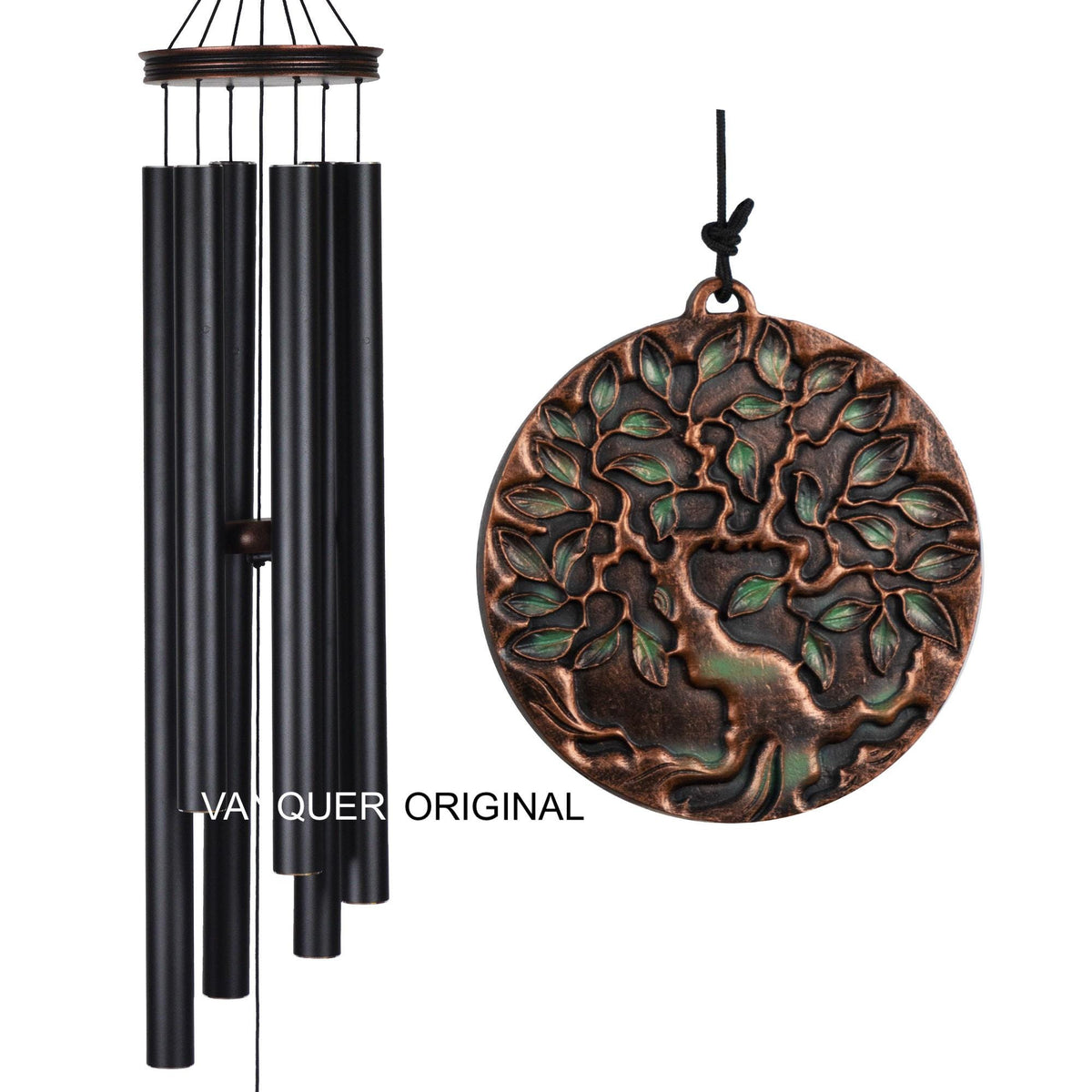 Tree of Life Wind Chimes, 46" Deep Tone, Sympathy Gift