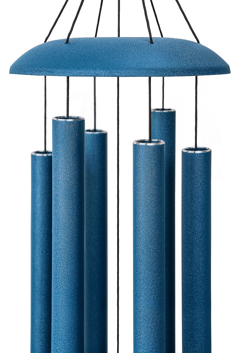 38" Wind Chimes for Outside Deep Tone Pacific Blue