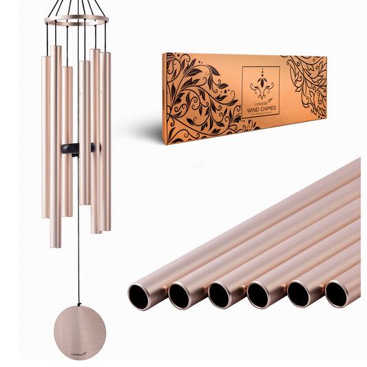 38" Wind Chimes for Outside Deep Tone, Champagne