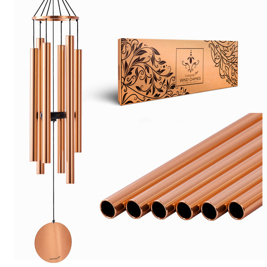 38" Wind Chimes for Outside Deep Tone, Rose Gold