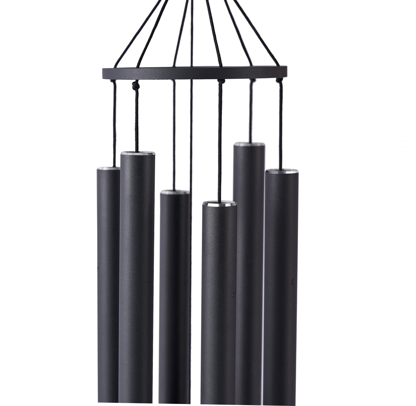 38" Wind Chimes for Outside Deep Tone, Satin Black